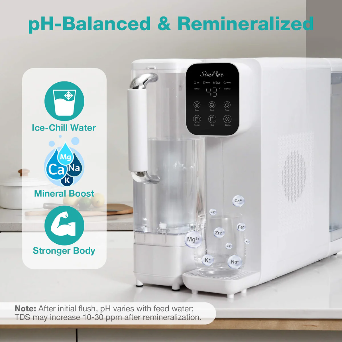 SimPure Y10C 7-Stage Cold Countertop RO System Cooler